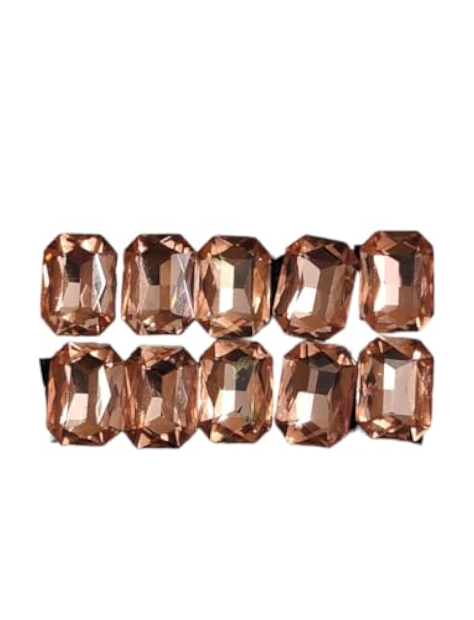 10pc Brown Crystal Hair Clips Set for Wedding Accessories