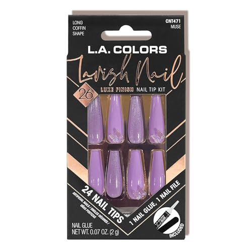 Image of L.A. COLORS Lavish Nail Luxe Finish Nail Tip Kit (carded), Muse CNT471