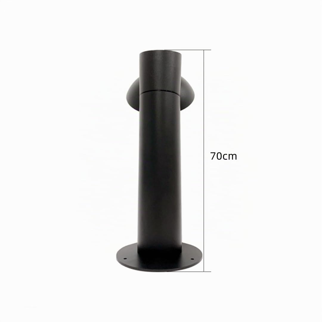 ONSSI Lámpara LED Exterior Jardin 10W,(Blanco Cálido,3000k) Iluminación Exterior Farola de Suelo/Sobremuro,COB LED Negro,Foco LED Para Jardín,Patio o Terraza (70cm)