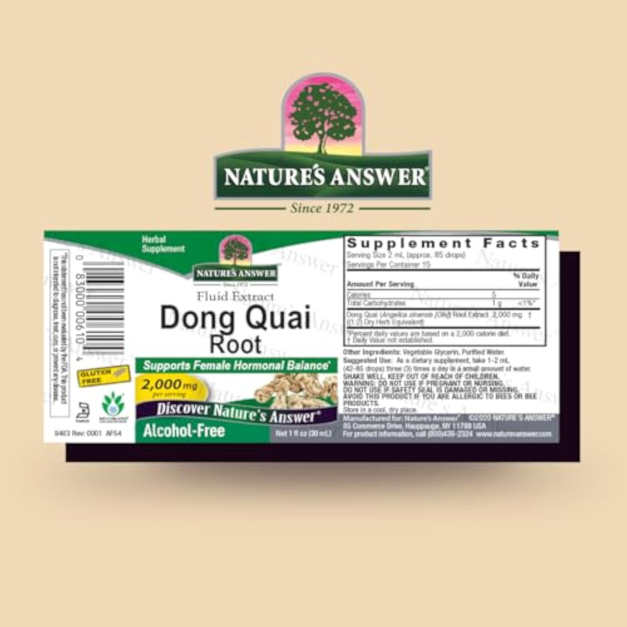 Alcohol-Free Dong Quai Root Extract, 1 Fluid oz