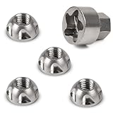 EFUTURETIME 4 x Dadi Antifurto M6 x 1 mm Dado di Sicurezza Antifurto in Acciaio Inox 303 con 1 Bussola