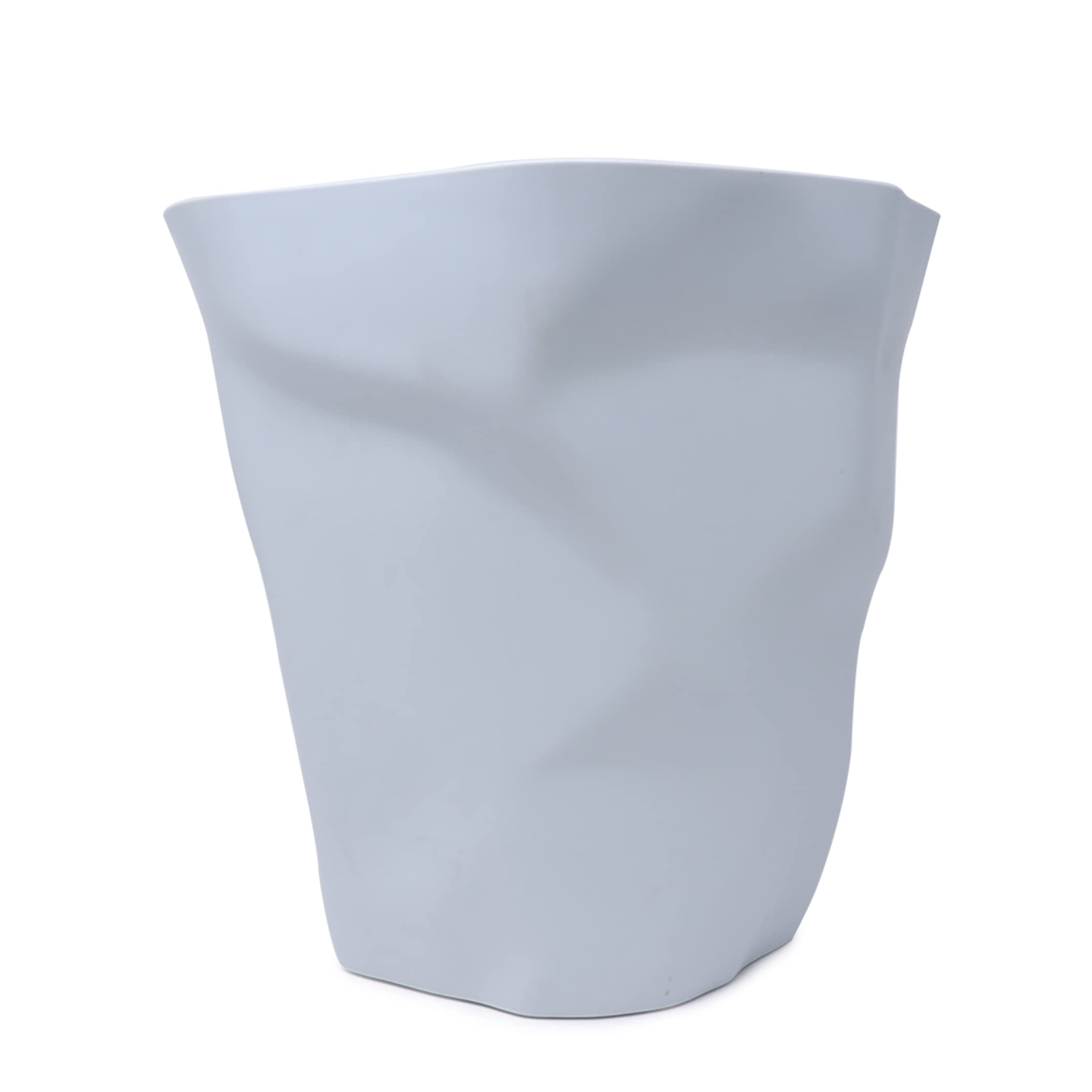 Small Plastic Geometric Design Trash Can, Trash Can for Bathrooms, Laundry, Kitchens, Offices, Kids Rooms, Bedrooms. 3.9 Gallon (Gray)-image-36