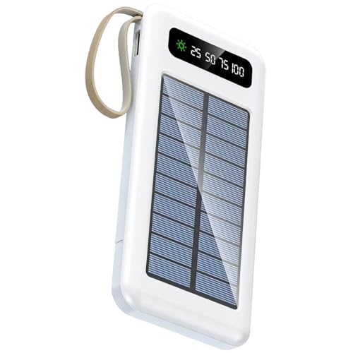 Batterie externe solaire 50000 mAh idéale pour le camping et la randonnée