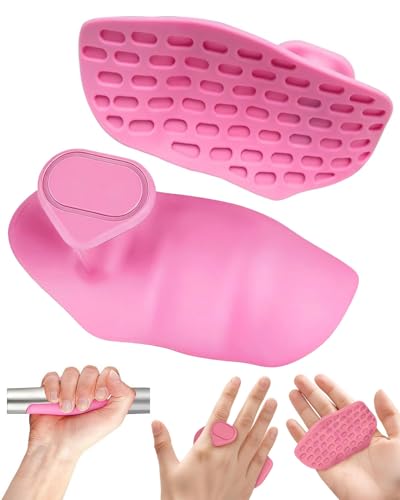 CULEB 2Pcs Guantes Gimnasio Hombre,Guantillas Gimnasio,Antideslizante, Resistente,Protección de la Palma,Empuñaduras de Levantamiento sin Dedos, para Entrenamiento de Gimnasio y Ejercicio,Rosa