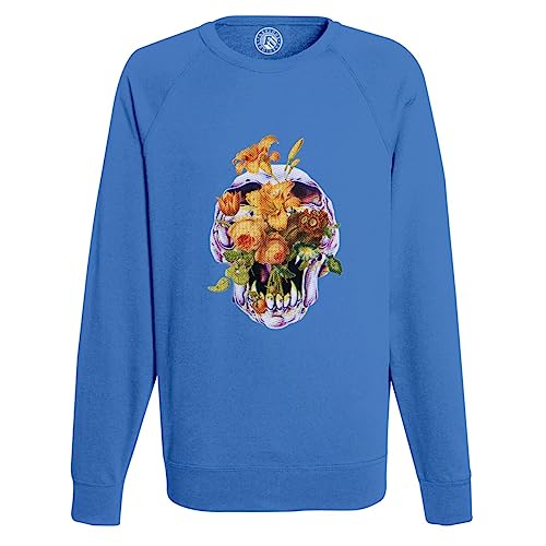 Sweat Shirt Homme Crane Botanique au Style Collage Vintage Unique