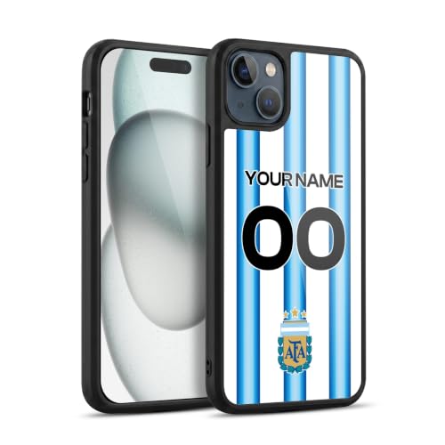 Coque Gel iPhone 15 Plus Argentine Personnalisable pour les Soirées Match de Foot
