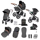 I-size Ickle Bubba Stomp Luxe (Silver/Charcoal Grey/Tan, All-in-One I-Size Travel System)