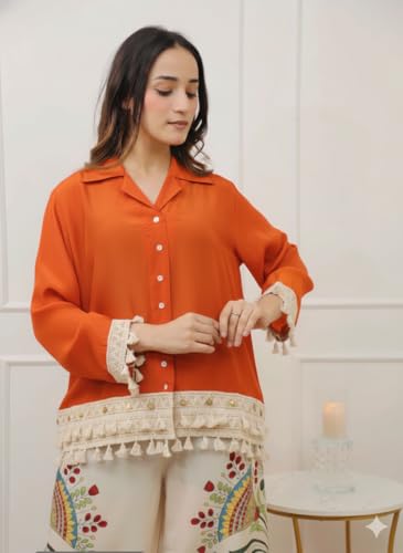 Image of Co Ord Set for Women Stylish Card Set Dress for Women Trendy Top with Plazo Pant Ladies Coord Outfit Modern Wear for Travel Office Casual Look Premium Two Piece Clothing Style
