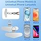 flintronic Handykette Universalpads, 2 Stück, Metallring, Telefon Halteband Patch, Edelstahl, Multifunktionales Handy Lanyard Pads, Handykette Pads für die Meisten Smartphones