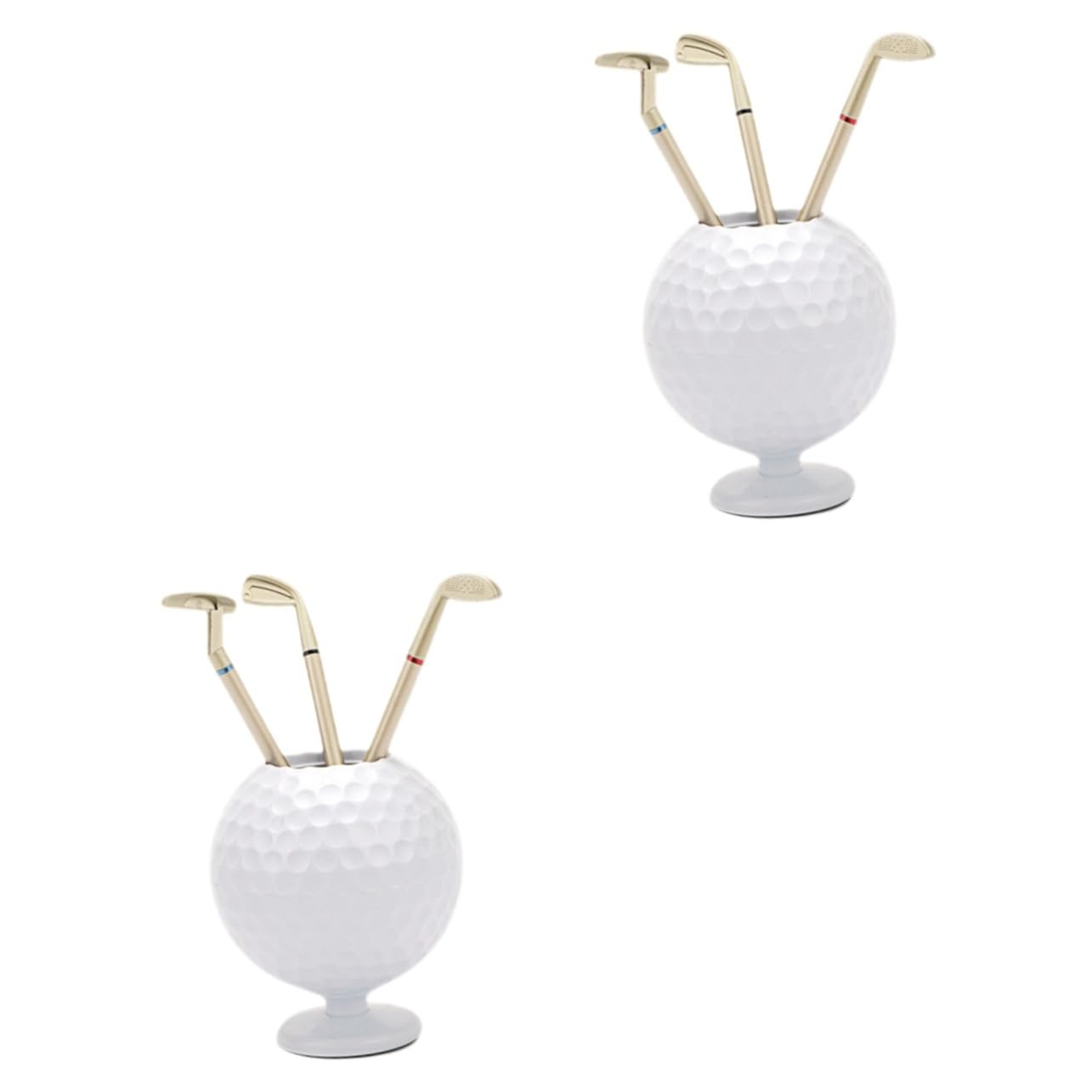 HOMSFOU 2 Set Portapenne Golf Decorazione Scrivania per Ufficio e Casa Accessorio Golf per Amanti Del Organizzatore Leggero per Penne e per Appassionati