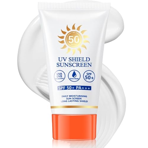 Sunscreen SPF 50+, Sun Cream SPF 50 PA+++, Ultra Lightweight Sun Protection for Face & Body, Refreshing Sunscreen, Non-Greasy & Water Resistan, Without White Cast, Moisturising UV Defence