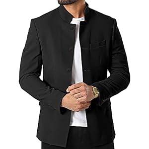 Herren-Blazer, Jacken, Stehkragen, leicht, gefüttert, Sportmäntel, Business-Mäntel