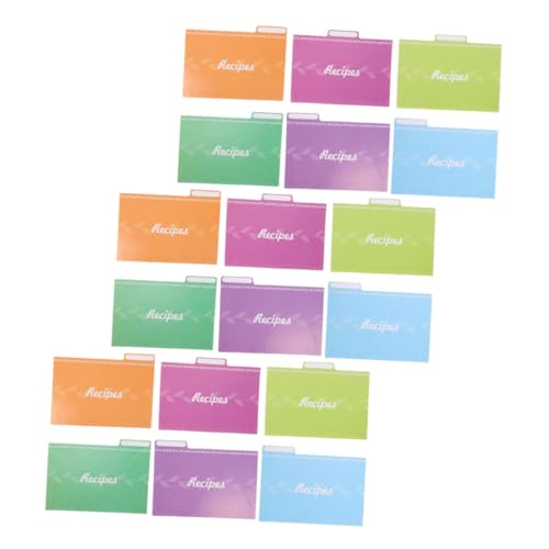 BUTIFULSIC 18枚のロシア語レシピカード仕切り、食品メモカード、レシピシートセパレーター、毎日の料理を素早く分類、キッチンアクセサリー