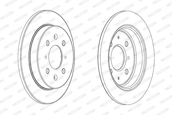 2x FERODO Disco de freno Trasero Ø239mm Altura: 33,3mm Espesor: 9mm macizo DDF2244C Compatible con HONDA Jazz III Hatchback GE, GG, GP, ZA JAZZ IV GK CITY Sedán GM