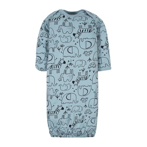 Image of Gerber Baby Girls 4-Pack Sleeper Gown - Soft Cotton Newborn Nightgowns, Elastic Hem Sleepwear Set for Infant Girls