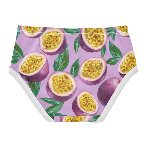 Wusikd Passionfruit Girls' Underwear Cotton Purple Girls Briefs Soft Toddler Underwear 2T2