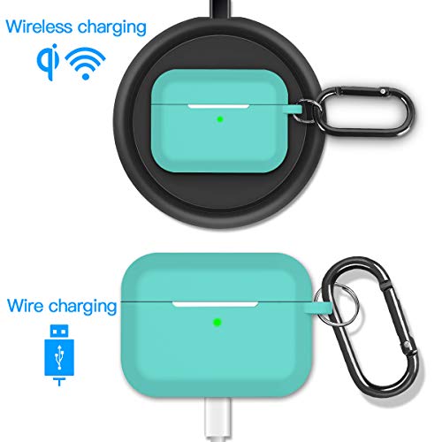 Airpods Pro Case Cover,Doboli Silicone Protective Skin Case for Airpod Pro  Turquoise