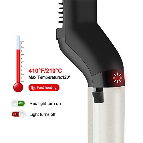 Beard Straightener For Men-Electric Hot Beard Straightener Brush Multifunctional Beard Hair Straightening Comb With 30S Fast Heating And Anti-Scald Feature Great For Home Travel (Blue) #TOP3