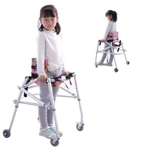 子供用スタンディングフレーム ポータブルスタンドアップライトウォーカー シート付き 高さ調節可能 脳性麻痺の子供用リハビリテーション用