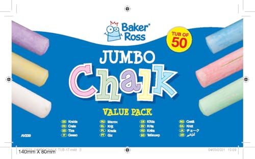 Baker Ross AV239 Jumbo Chalk Value Pack of 50) - Image 3
