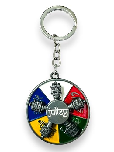 Imported Metallic Rotating Tibetan Design Keychain Keyring I Prem...