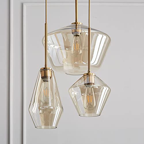 Suspension cognac en verre compacte pour éclairer efficacement les petits espaces - 5