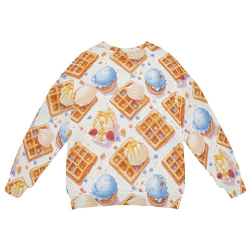 JUNZAN Ice Cream Cookies Kids Boys Pullover Hoodie Fleece Hoodies for Girls Party 4T2