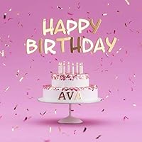 Happy Birthday Ava: Pink Guest Book for Kids Birthday Party with Name 1728754283 Book Cover