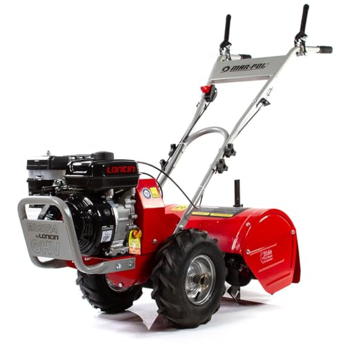 Motozappa Motocoltivatore | Motore 4 Tempi OHV | 196 cc | 6,5 CV | 3600 Giri/min | 12 Zappette | Area di Lavoro 48 cm | Profondità di Lavoro 17,5-35 cm