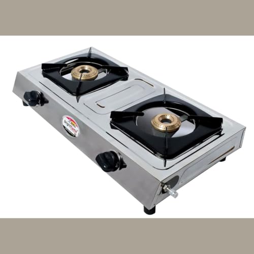 Brightflame - ECO 2 Burner Stainless Steel Gas Stove – Heavy-Duty, Energy-Efficient, Easy to Clean – Ideal for Home & Outdoor Cooking (CI Burner) - Image 2