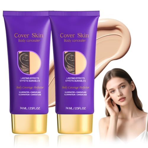 AOOWU Corrector de Tatuajes y Crema Reparadora, 2 PCS Maquillaje de Piernas, Corrector Impermeable de Cicatrices, Corrector de Tatuajes Profesional Corrector, Corrector de Tatuajes Faciales