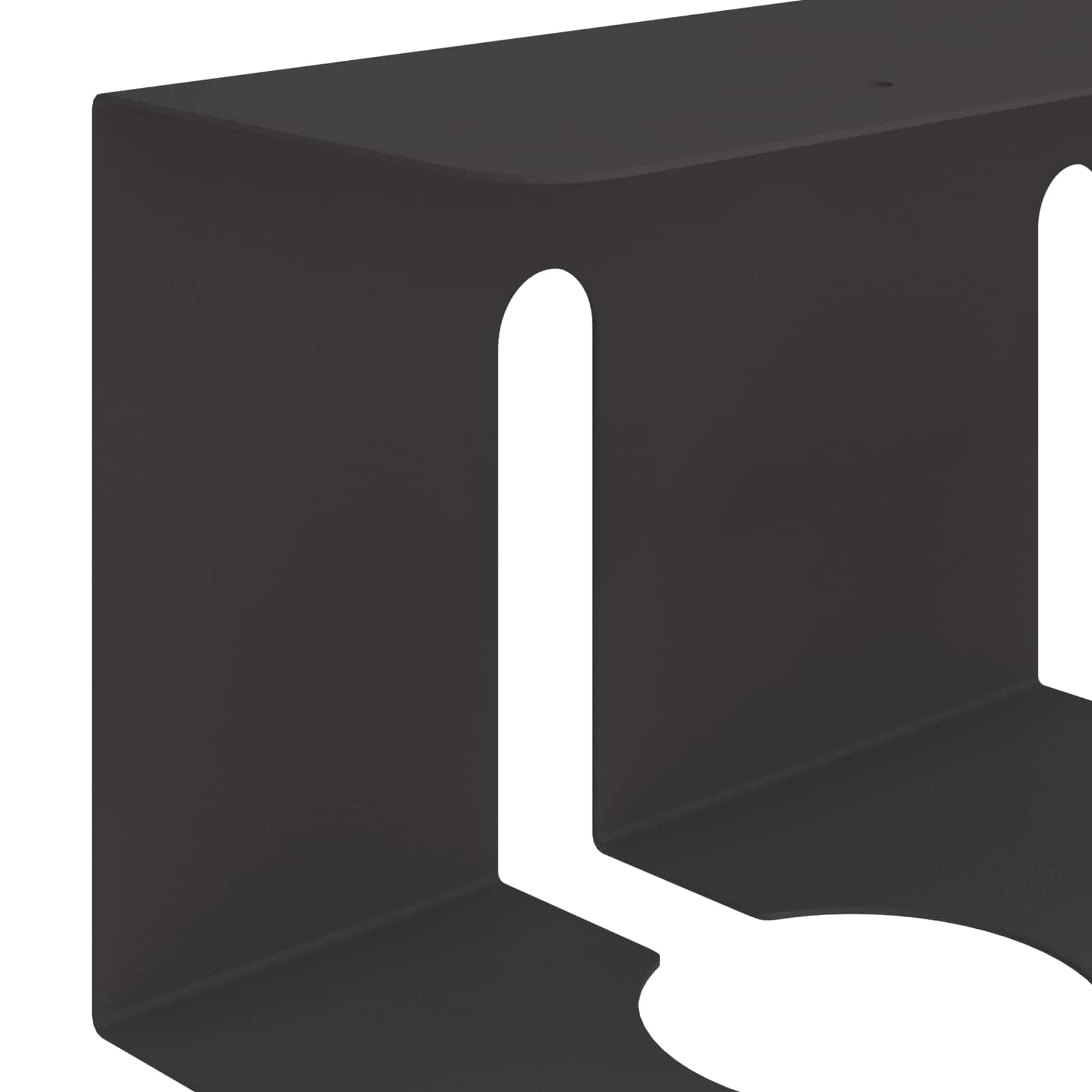 2er Set Kabelmanagement Unter Tisch, Kabelkanal für Schreibtisch aus pulverbeschichtetem Stahl, Schwarz, 43x12x10cm Kabelsortierer