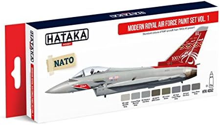 Hataka Hobby Modern Royal Air Force 1990s-Present Vol.1 Paint Set (8 Colors) 17ml Bottles