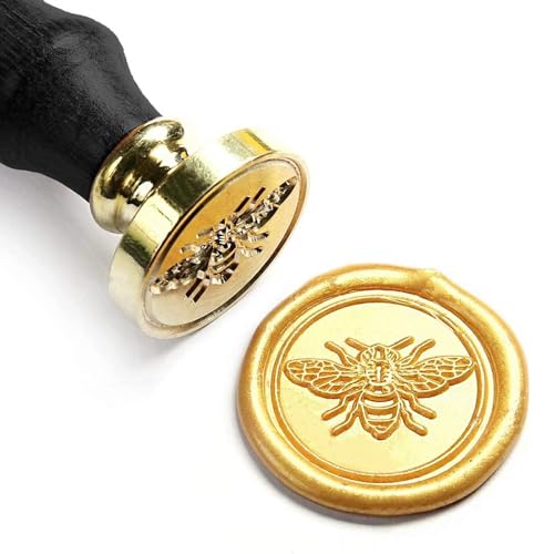 UNIQOOO Little Bee Wax Seal Stamp-Sealing Wax Stamp Great for Embellishment of Envelopes, Wedding Invitations, Wine Packages, Snail Mails, Gift Idea for Bee Collectors