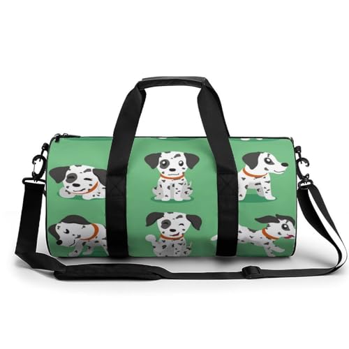 Sac de voyage weekend original motif chien noir et blanc pour le camping