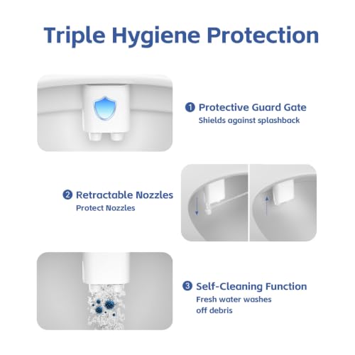Image of Bidet Attachment for Toilet Seat Water Pressure - Non Electric Bidets Self Cleaning Sprayer - Dual Nozzle Bidet Attachments Toilets Spray - Adjustable Bidets Wash Butt Cleaner for Bathroom Gifts