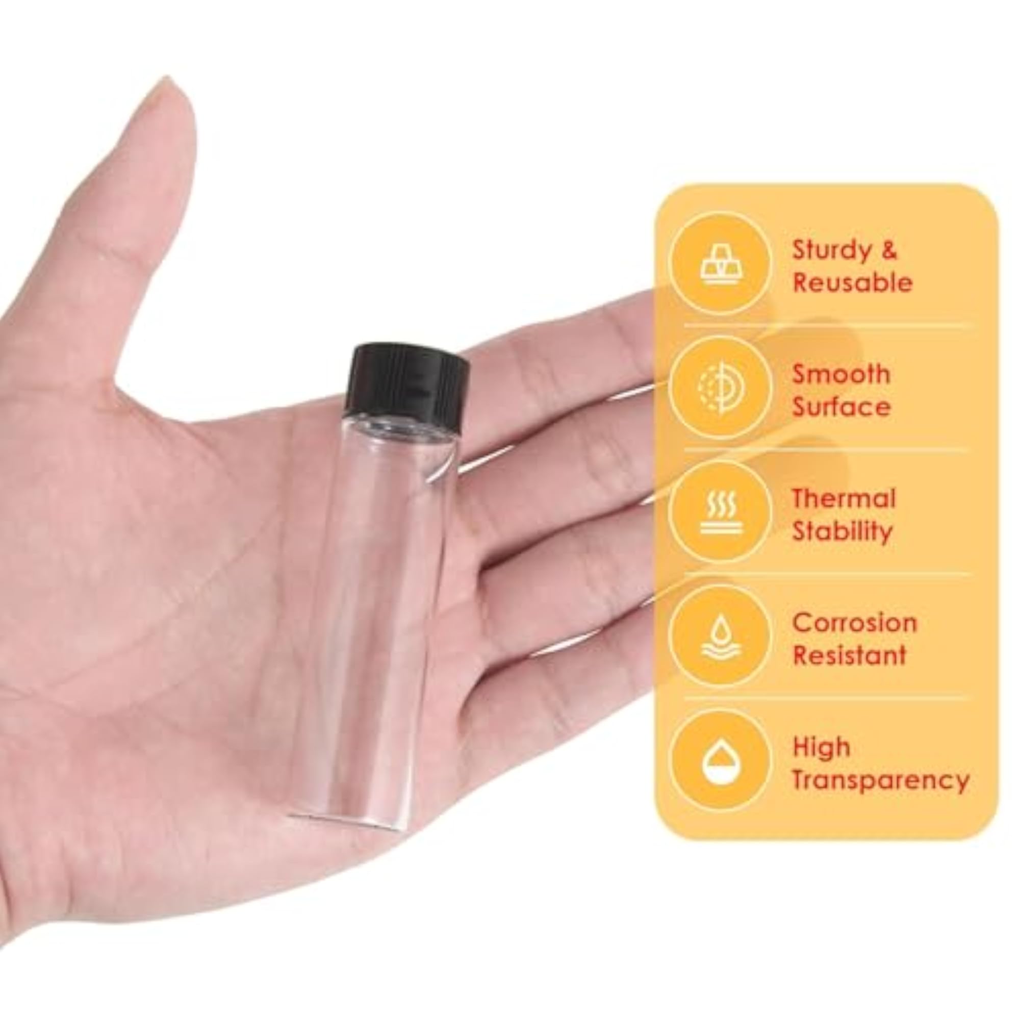 20ml Clear Glass Vials with Screw Caps, Pack of 25