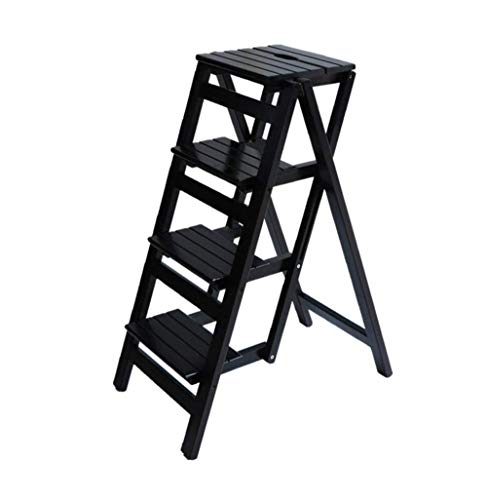 Escabeau en bois pliant et tabouret de bibliothèque multifonctionnel - 2