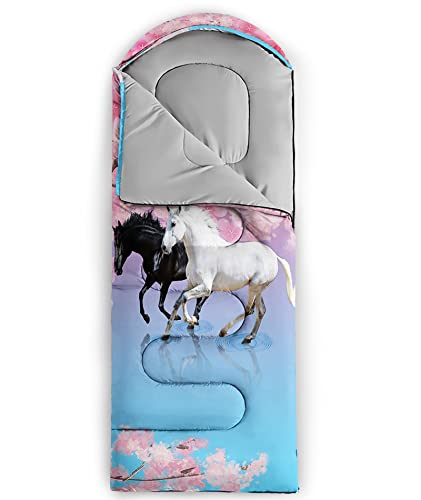 Image of QOOMO Axolotl Cute Camping Sleeping Bags,3 Season Warm & Cool Weather,Lightweight,Waterproof Sleeping Bags for Adults & Kids,Traveling,and Outdoors