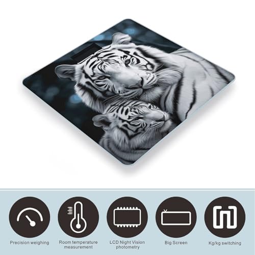 Báscula digital de baño White Tiger con medidor miniatura 3