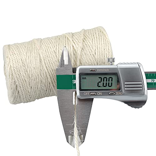 Image of KINGLAKE Natural Jute Twine - 328 Feet, Arts & Crafts, Christmas, Durable Packing String, Beige