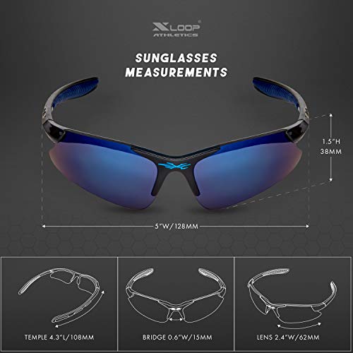 X Loop Kids Sports Sunglasses For Boys Girls Children Age 3-10 - Half Frame Uv400 Baseball Cycling Softball Glasses #TOP6