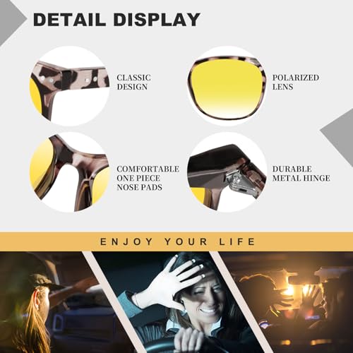 Image of HAOLOTA Polarized Sunglasses Men Women Designer Driving glasses Lightweight UV400 Protection