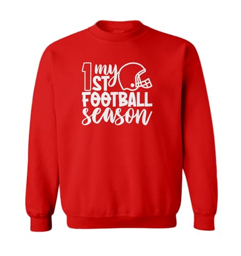 Tcombo My 1st Football Season - Birthday Sports Toddler Fleece Crewneck Sweater