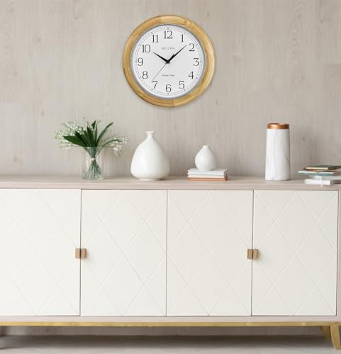 12.4 Natural Wood Atomic Wall Clock