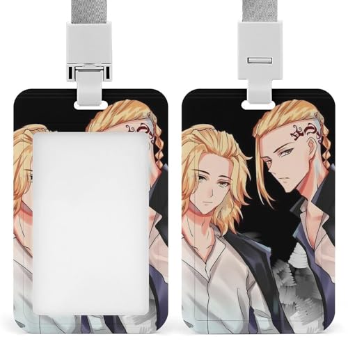 東京卍リベンジャーズ IDカードホルダー 縦型 社員証 カードケース ネームホルダー 名札ホルダーカードケース 防水 吊り下げ パスケース カード入れ 名札ケース 通勤 通学 男女兼用 名刺入れ クリップスト リール付き かわいい 人気 社員証ケース カー
