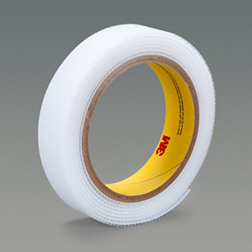 3M 62551 Fastener SJ3402 Hook White, 3/4" x 50 yd. 0.15" Engaged Thickness, Nylon, White