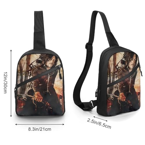 Daryl Dixon-Chapel Roan Multi-Functional Crossbody Bag With Storage Pockets And Anti-Loss Key Strap, Adjustable For Chest Shoulder One Size2