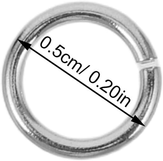 20pcs Silver Open Jump Rings Connectors for Bracelet Necklace Repair