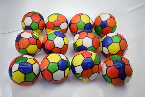 Image of Asera 12 Pcs Soft Foam Sponge Rainbow Balls for Kids | Lightweight High Bounce Colorful Play Ball | Birthday Return Gifts, Party Favors, Indoor & Outdoor Fun